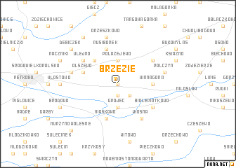 map of Brzezie