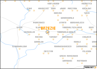 map of Brzezie