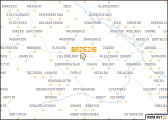 map of Brzezie