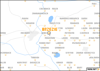 map of Brzezie