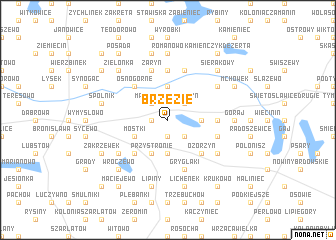 map of Brzezie