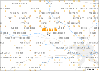 map of Brzezie