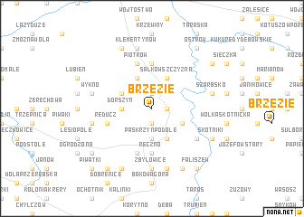 map of Brzezie