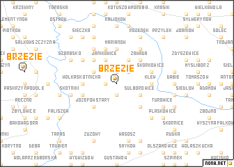 map of Brzezie