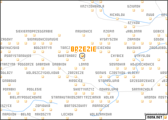 map of Brzezie