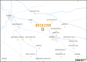 map of Brzezina