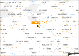 map of Brzezinka