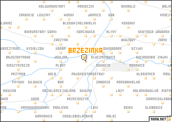 map of Brzezinka