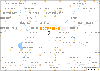 map of Brzezinka