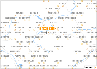 map of Brzezinki