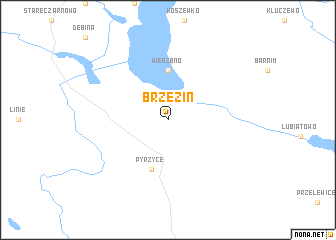 map of Brzezin