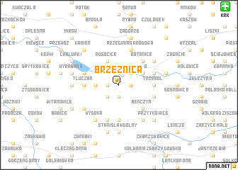 map of Brzeźnica