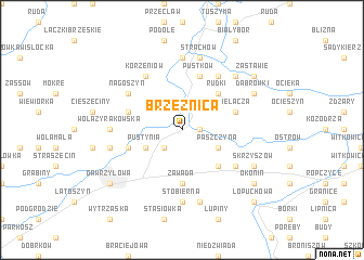 map of Brzeźnica