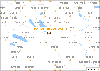 map of Brzeźno Mazurskie