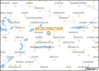 map of Brzeźno Stare
