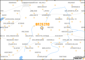 map of Brzeźno