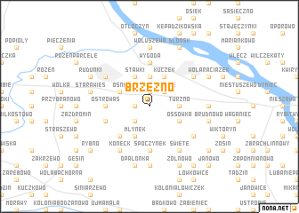 map of Brzeźno