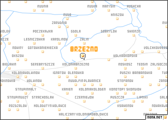 map of Brzeźno