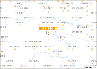 map of Brzezowa