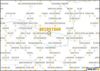 map of Brzostowa