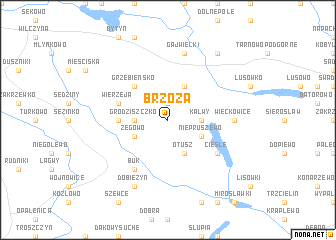 map of Brzoza