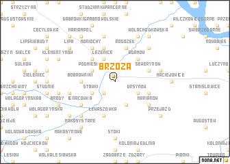 map of Brzóza
