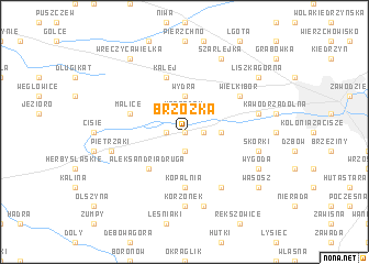 map of Brzózka