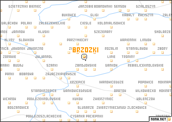 map of Brzózki