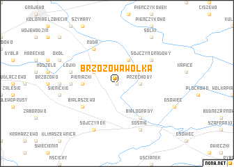 map of Brzozowa Wólka