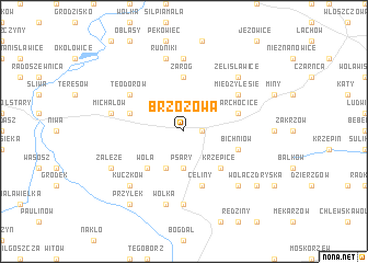 map of Brzozowa