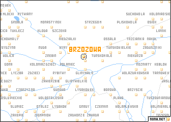 map of Brzozowa