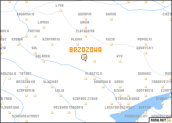 map of Brzozowa