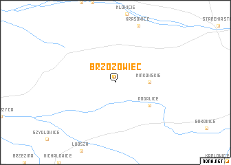 map of Brzozowiec