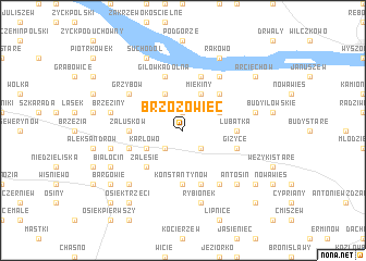 map of Brzozowiec