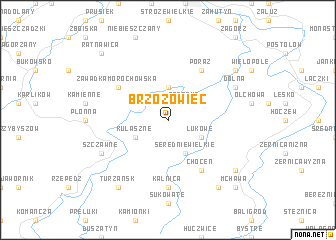 map of Brzozowiec