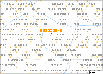 map of Brzozówka