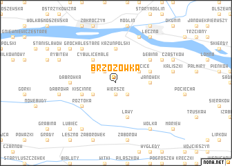 map of Brzozówka