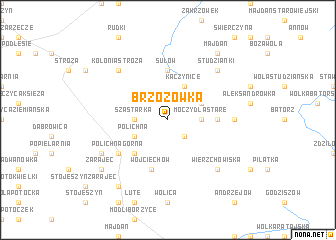 map of Brzozówka