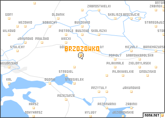 map of Brzozówko