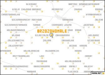 map of Brzozowo Małe