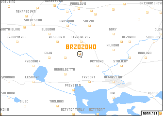 map of Brzozowo