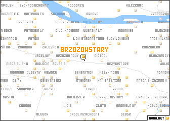 map of Brzozów Stary