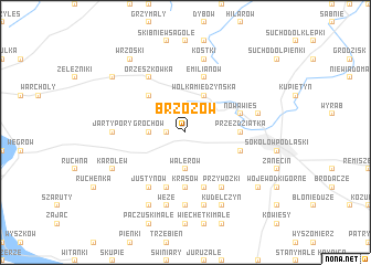 map of Brzozów