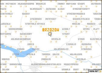 map of Brzozów