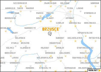 map of Brzusce