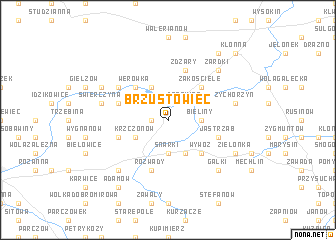 map of Brzustowiec