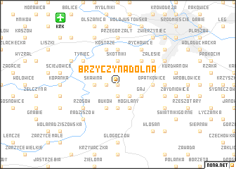 map of Brzyczyna Dolna