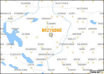 map of Brzydowo