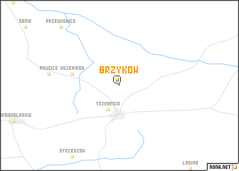 map of Brzyków