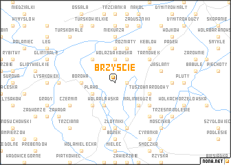 map of Brzyście